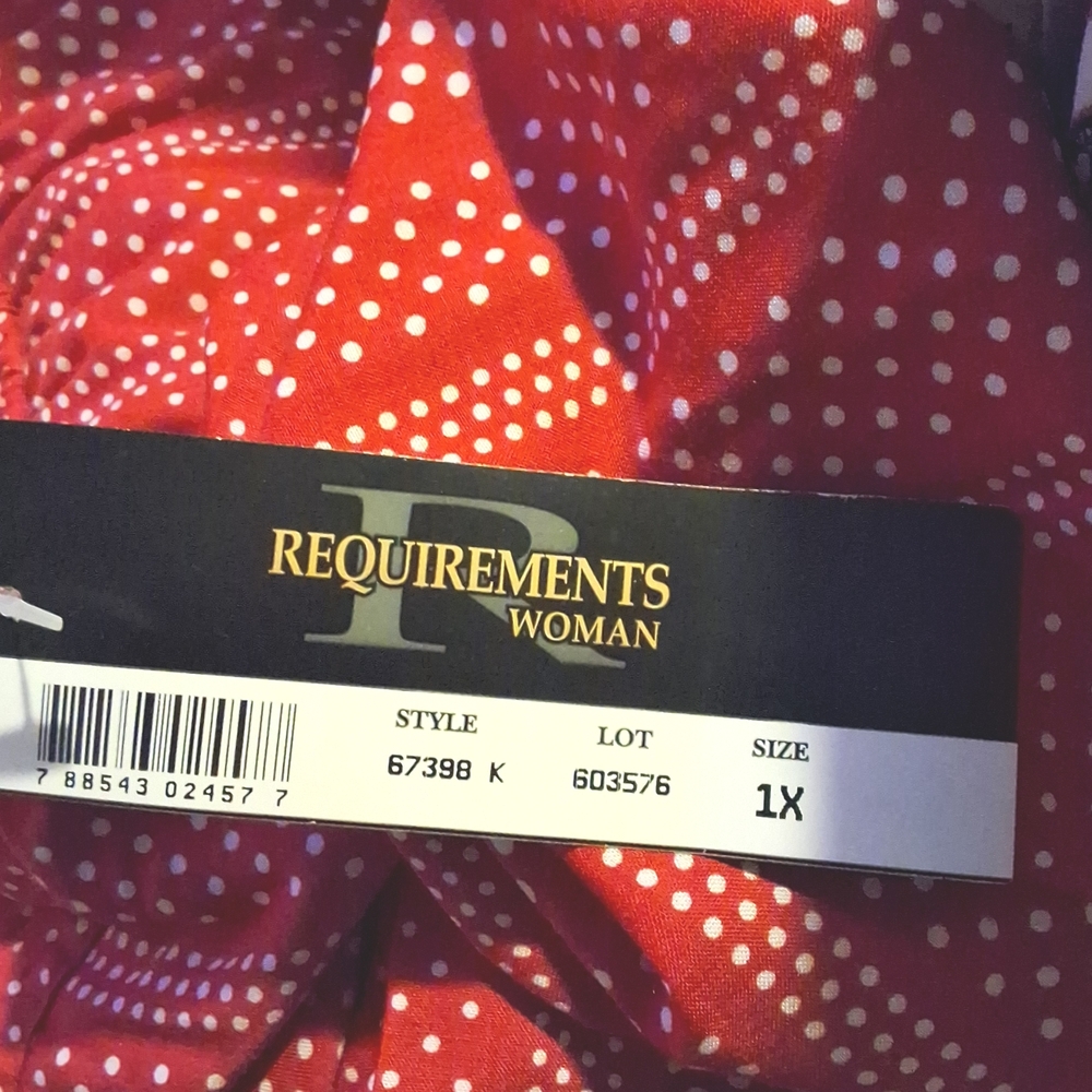 Requirements Woman Red Polka Dot Dress Set